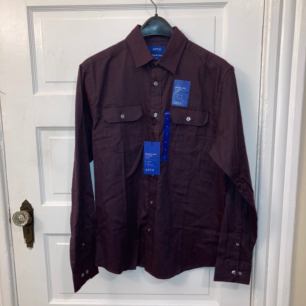 NWT APT 9 Seriously Soft Purple Flannel Shirt - M​